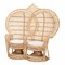 Bali & Pari Nerita Modern Bohemian Natural Brown Rattan Two-Seater Peacock Chair 242-13600-ZORO - alternate 1